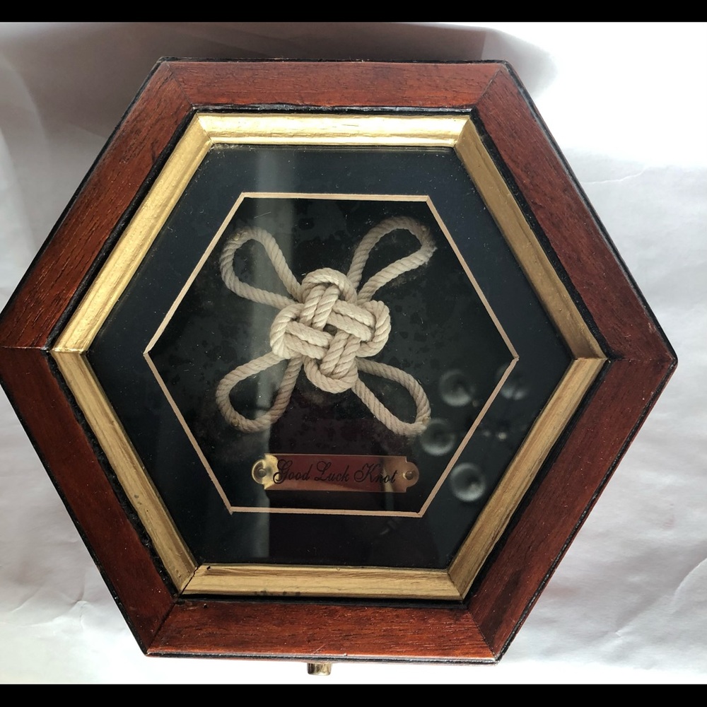 Nautical 6 sided wooden box